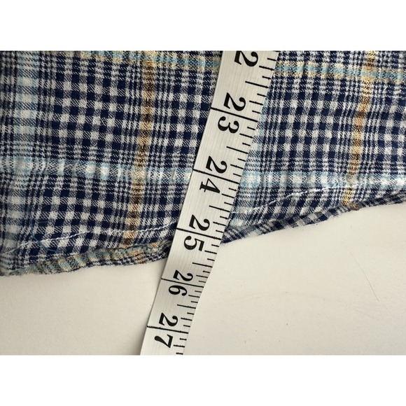 Anthropologie Pilcro Top Women's Large Plaid Long Sleeve Classic Career Stretch - Picture 10 of 12